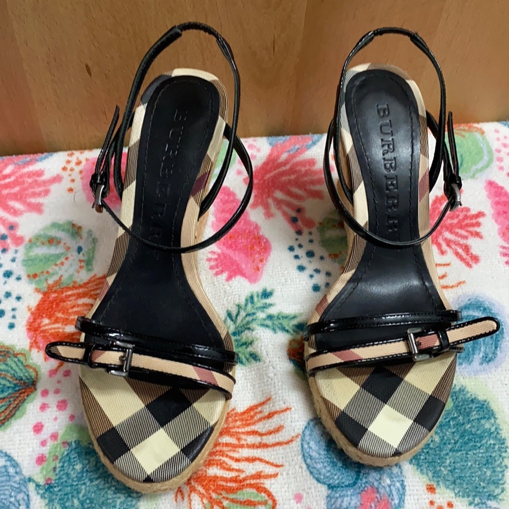 Lightly worn espadrille heels